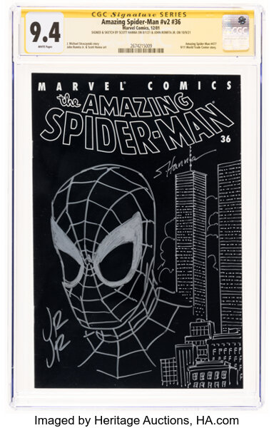 Original Comic Art:Sketches, John Romita Jr. and Scott Hanna Amazing Spider-Man V2#36 Sketch Cover - Signature Series Ori...