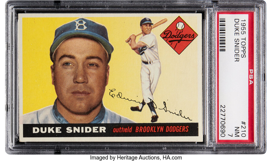 1955 Topps Duke Snider #210 PSA NM 7