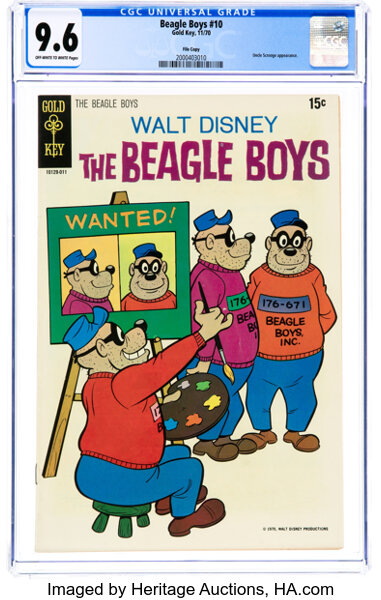 Bronze Age (1970-1979):Cartoon Character, The Beagle Boys #10 File Copy (Gold Key, 1970) CGC NM+ 9.6 Off-white to white pages....