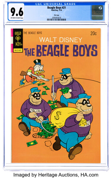 Bronze Age (1970-1979):Cartoon Character, The Beagle Boys #21 File Copy (Gold Key, 1974) CGC NM+ 9.6 Off-white to white pages....