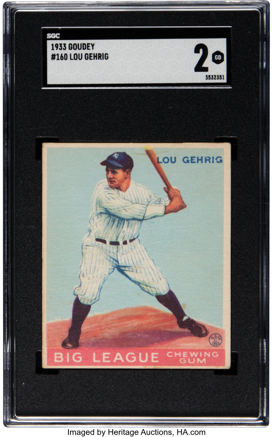 1933 Goudey Lou Gehrig #160 SGC Good 2