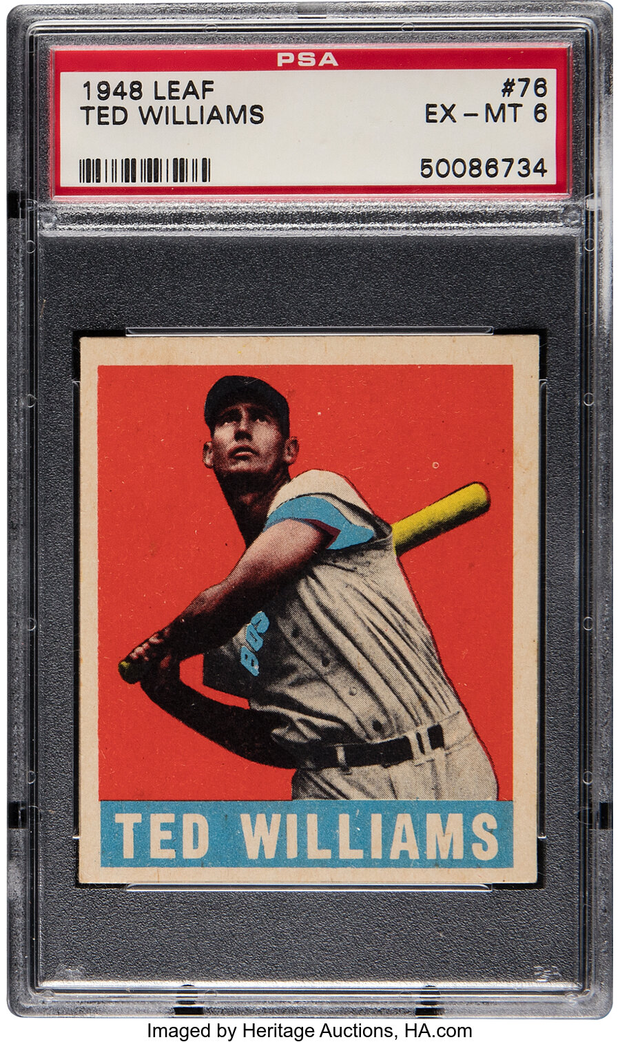 1948 Leaf Ted Williams #76 PSA EX-MT 6