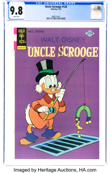 Bronze Age (1970-1979):Cartoon Character, Uncle Scrooge #120 (Gold Key, 1975) CGC NM/MT 9.8 White pages....