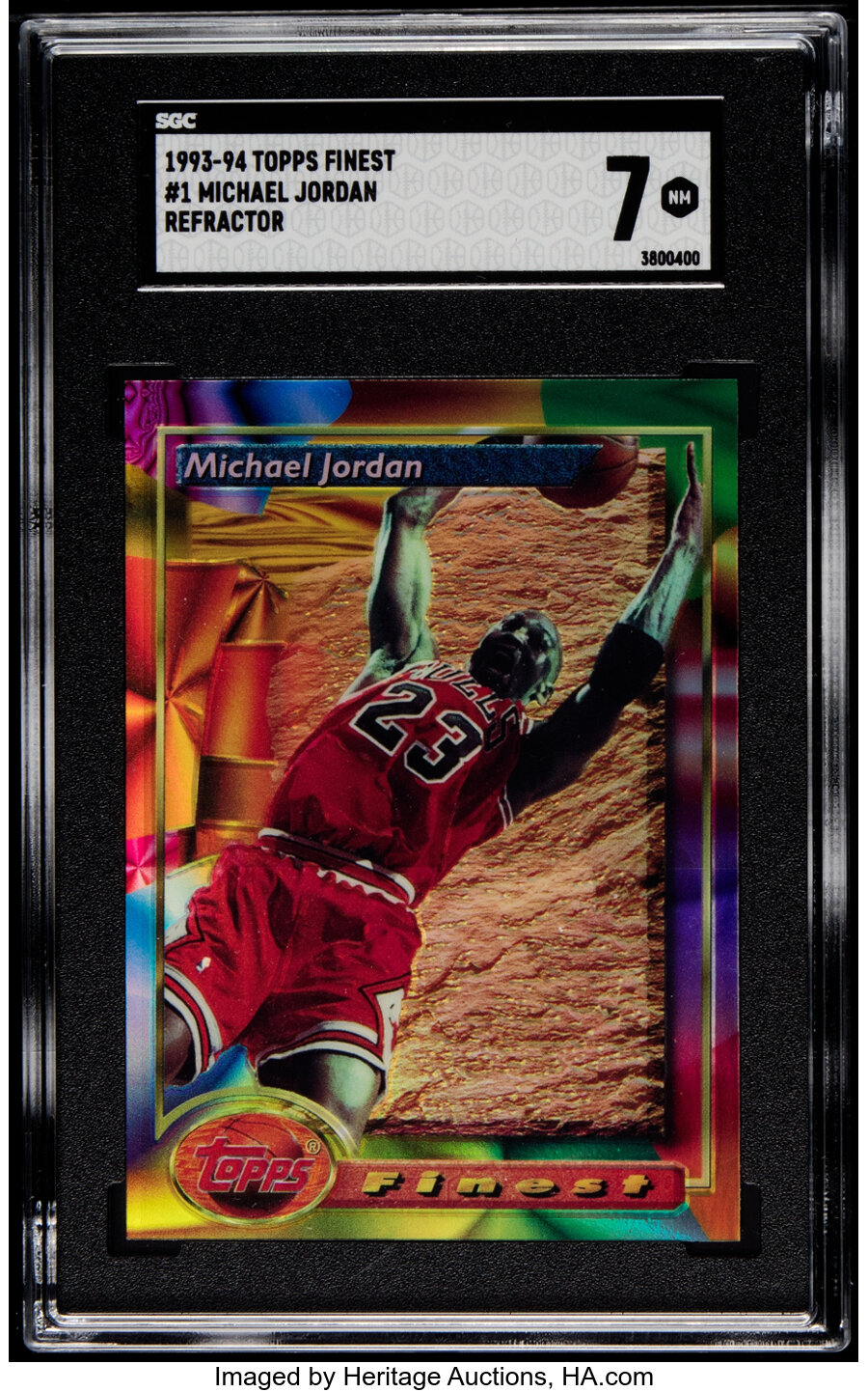 1993 Topps Finest Michael Jordan (Refractor) #1 SGC NM 7