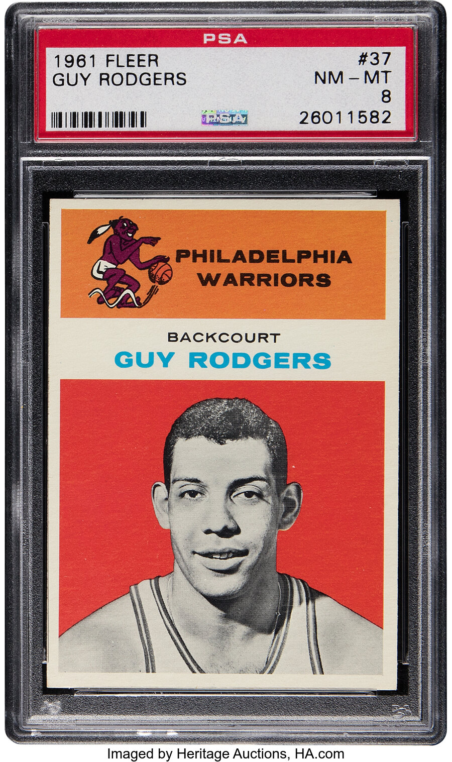 1961 Fleer Guy Rodgers Rookie #37 PSA NM-MT 8