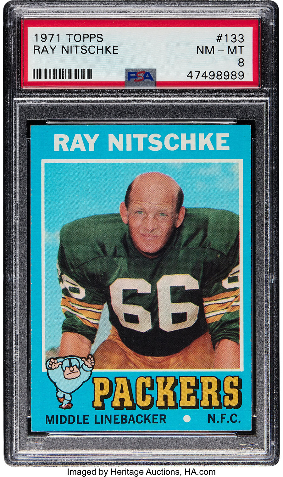 1971 Topps Ray Nitschke #133 PSA NM-MT 8