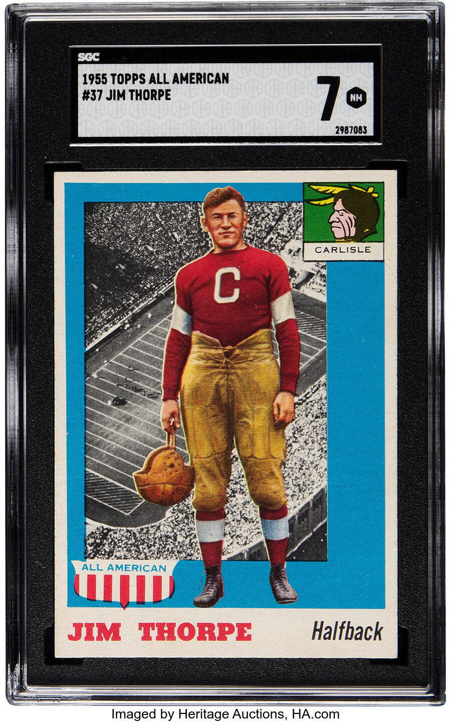 1955 Topps All-American Jim Thorpe #37 SGC NM 7