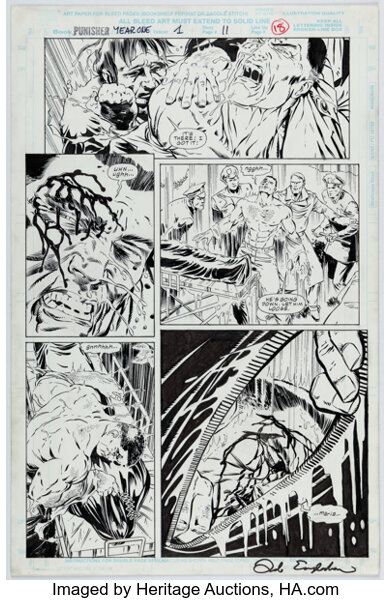 Original Comic Art:Story Page, Dale Eaglesham and Scott Koblish The Punisher: Year One #1 Story Page 11 Original Art (Marve...