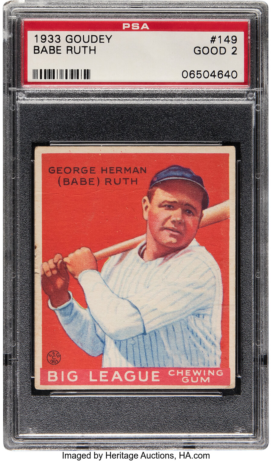 1933 Goudey Babe Ruth #149 PSA Good 2