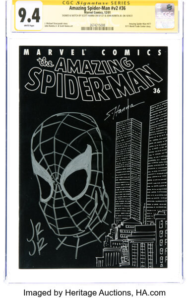 Modern Age (1980-Present):Superhero, Amazing Spider-Man V2#36 Signature Series (Marvel, 2001) CGC NM 9.4 White pages....