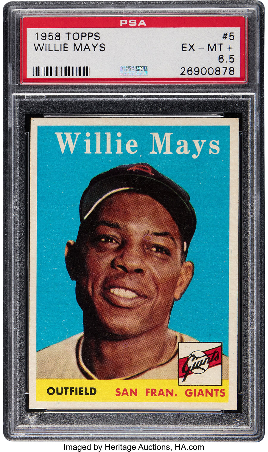 1958 Topps Willie Mays #5 PSA EX-MT+ 6.5