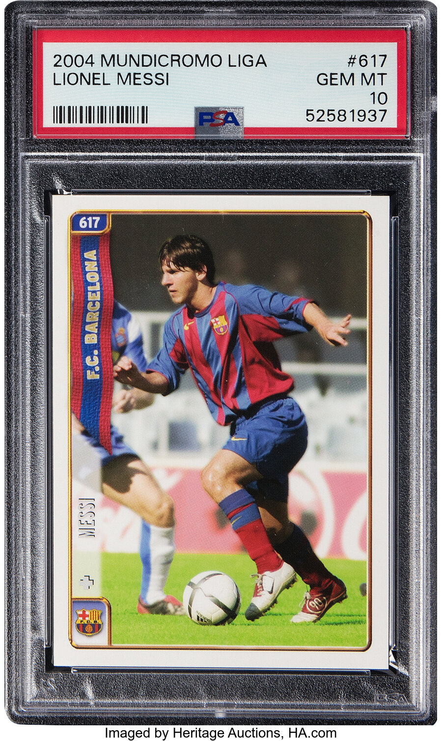 2004 Mundicromo Liga Lionel Messi Rookie #617 PSA Gem Mint 10