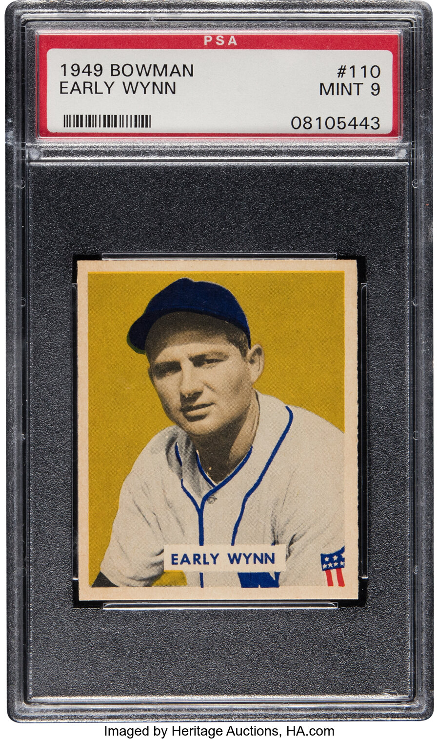 1949 Bowman Early Wynn Rookie #110 PSA Mint 9 - None Higher