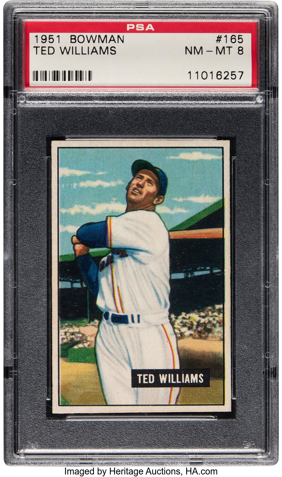 1951 Bowman Ted Williams #165 PSA NM-MT 8