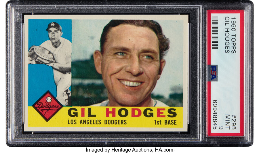 1960 Topps Gil Hodges #295 PSA Mint 9