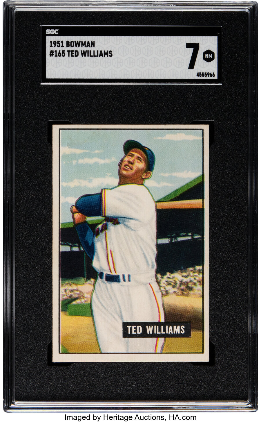1951 Bowman Ted Williams #165 SGC NM 7