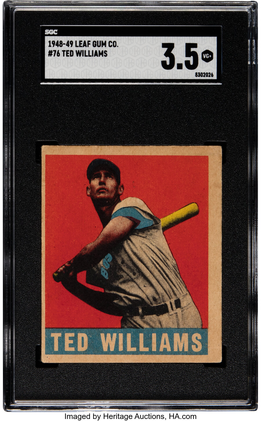 1948 Leaf Ted Williams #76 SGC VG+ 3.5