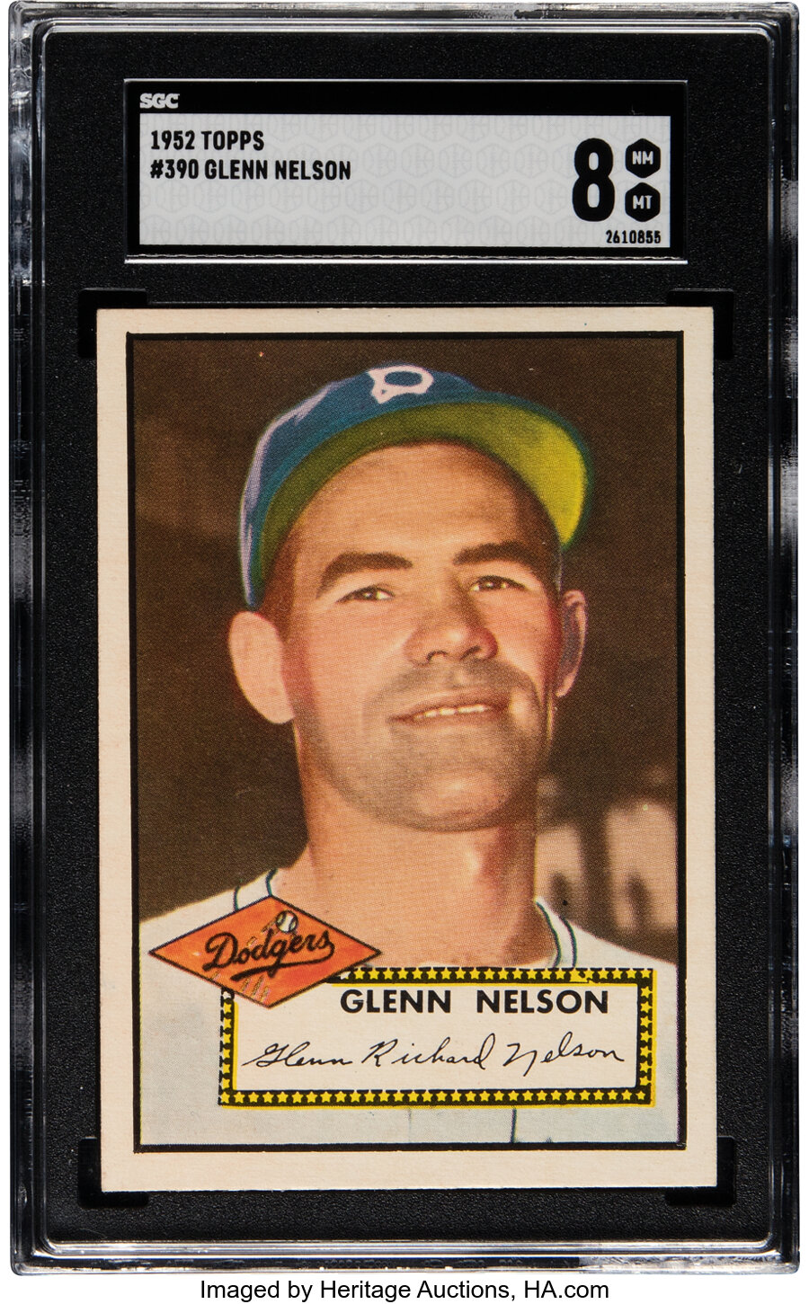 1952 Topps Glenn Nelson Rookie #390 SGC NM-MT 8