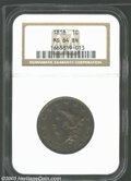 1818 1C MS64 Brown NGC. The current Coin Dealer Newsletter (Greysheet) wholesale "bid" price is $450.00.... (P...