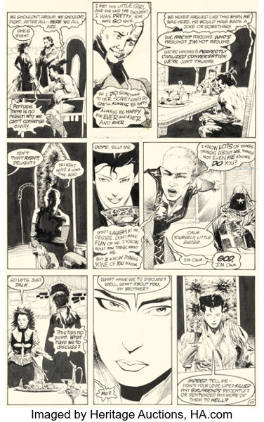 Original Comic Art:Story Page, Mike Dringenberg and Malcom Jones III Sandma...