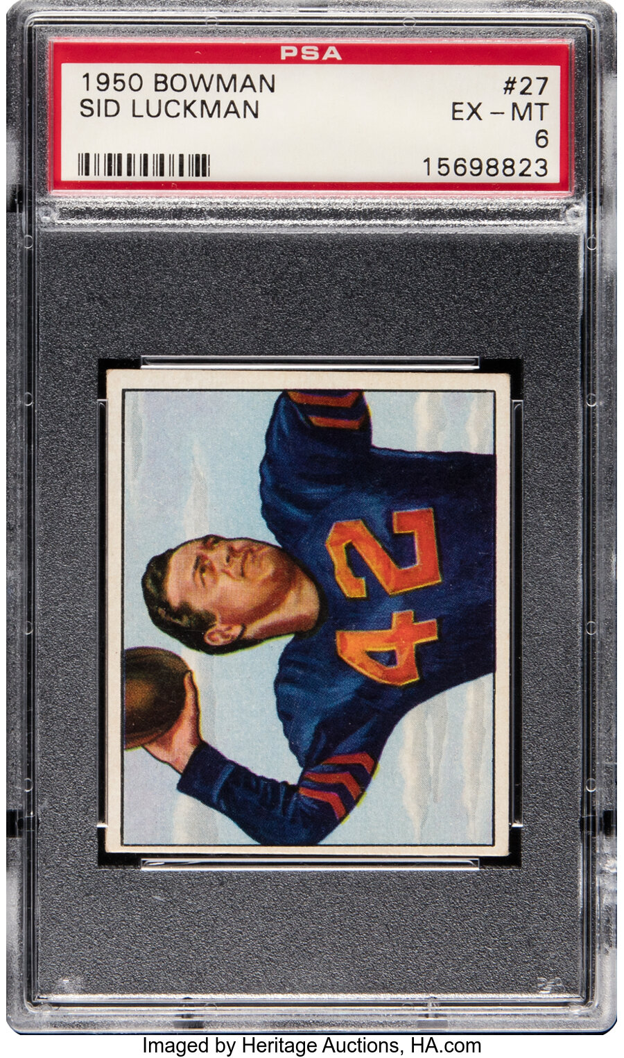 1950 Bowman Sid Luckman #27 PSA EX-MT 6