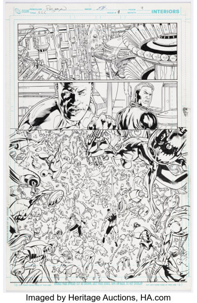 Original Comic Art:Story Page, Fernando Pasarin and Scott Hanna Green Lantern Corps #11 Story Page 9 Original Art (DC, 2012...