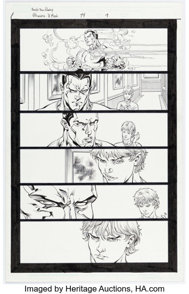Original Comic Art:Story Page, Tom Raney and Scott Hanna Ultimate X-Men #74 Story Page 19 Original Art (Marvel, 2006).