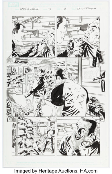 Original Comic Art:Story Page, Luke Ross and Fabio Laguna Captain America #44 Story Page 9 Original Art (Marvel, 2009)....