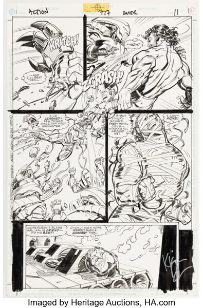 Original Comic Art:Story Page, Kieron Dwyer and Denis Rodier Action Comics #717 Story Page 11 Original Art (DC, 1996).