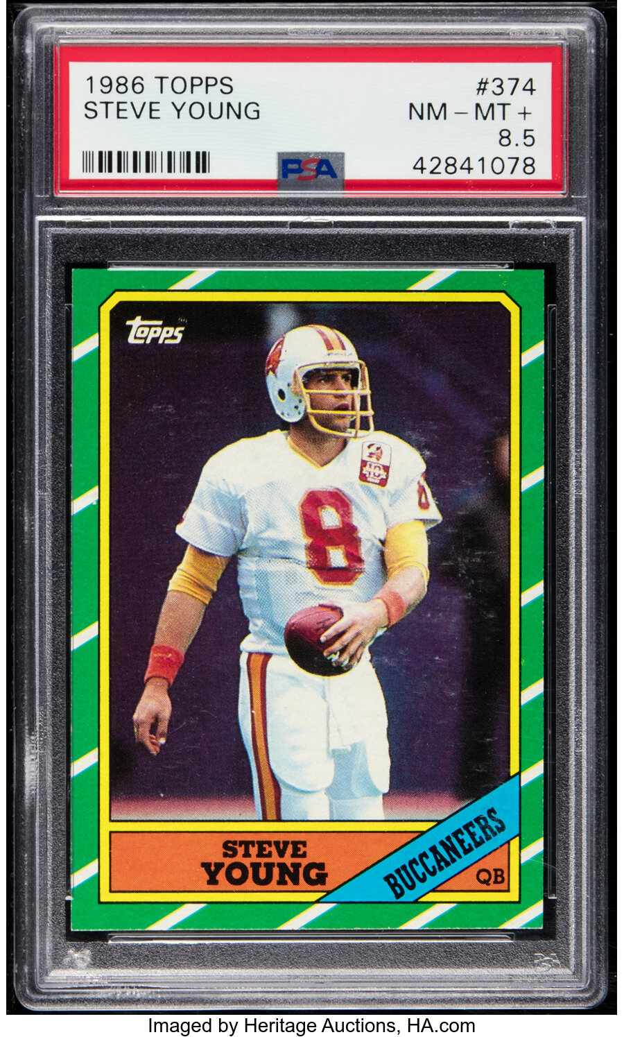 1986 Topps Steve Young #374 PSA NM-MT+ 8.5