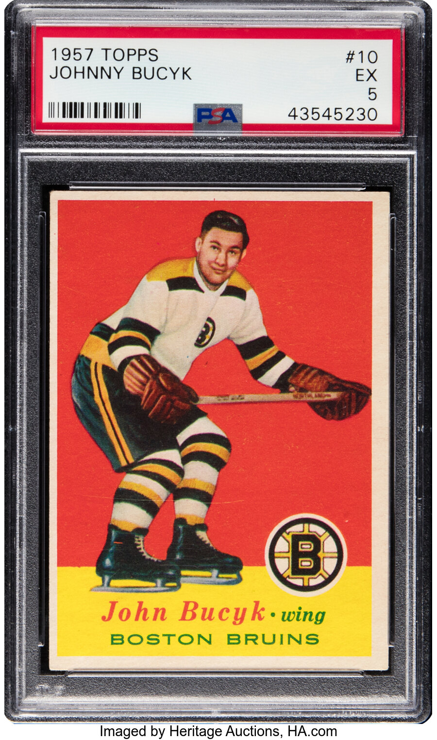 1957 Topps Johnny Bucyk #10 PSA EX 5