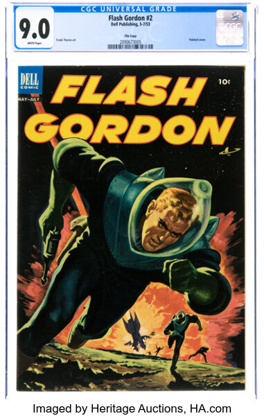 Golden Age (1938-1955):Science Fiction, Flash Gordon #2 File Copy (Dell, 1953) CGC VF/NM 9.0 White pages....