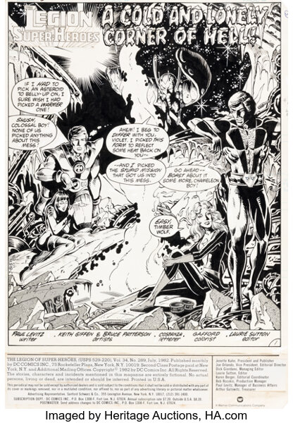 Original Comic Art:Splash Pages, Keith Giffen and Bruce Patterson Legion of S...