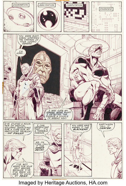 Original Comic Art:Story Page, Jim Starlin Marvel Graphic Novel