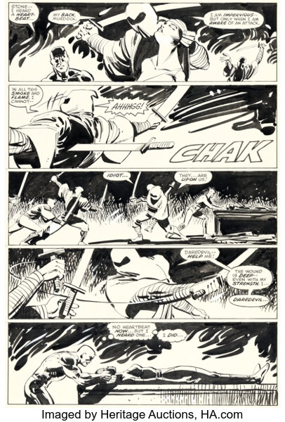 Original Comic Art:Story Page, Frank Miller and Klaus Janson Daredevil ...