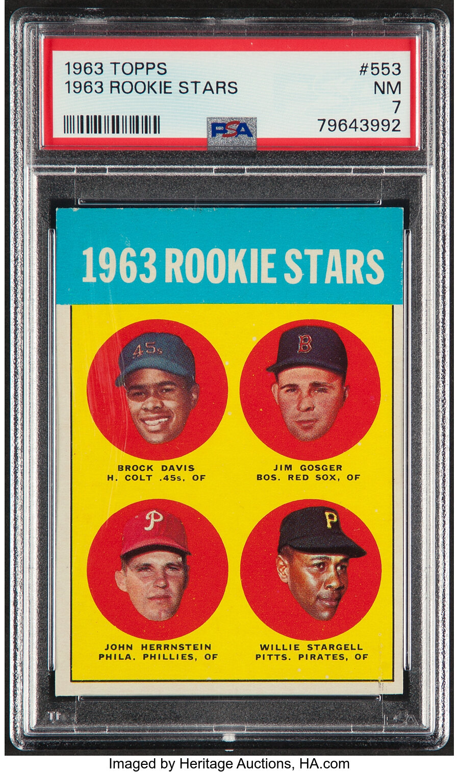 1963 Topps Willie Stargell - 1963 Rookie Stars #553 PSA NM 7