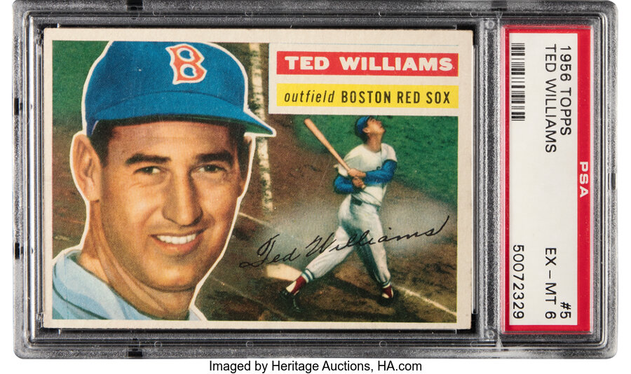 1956 Topps Ted Williams (Gray Back) #5 PSA EX-MT 6