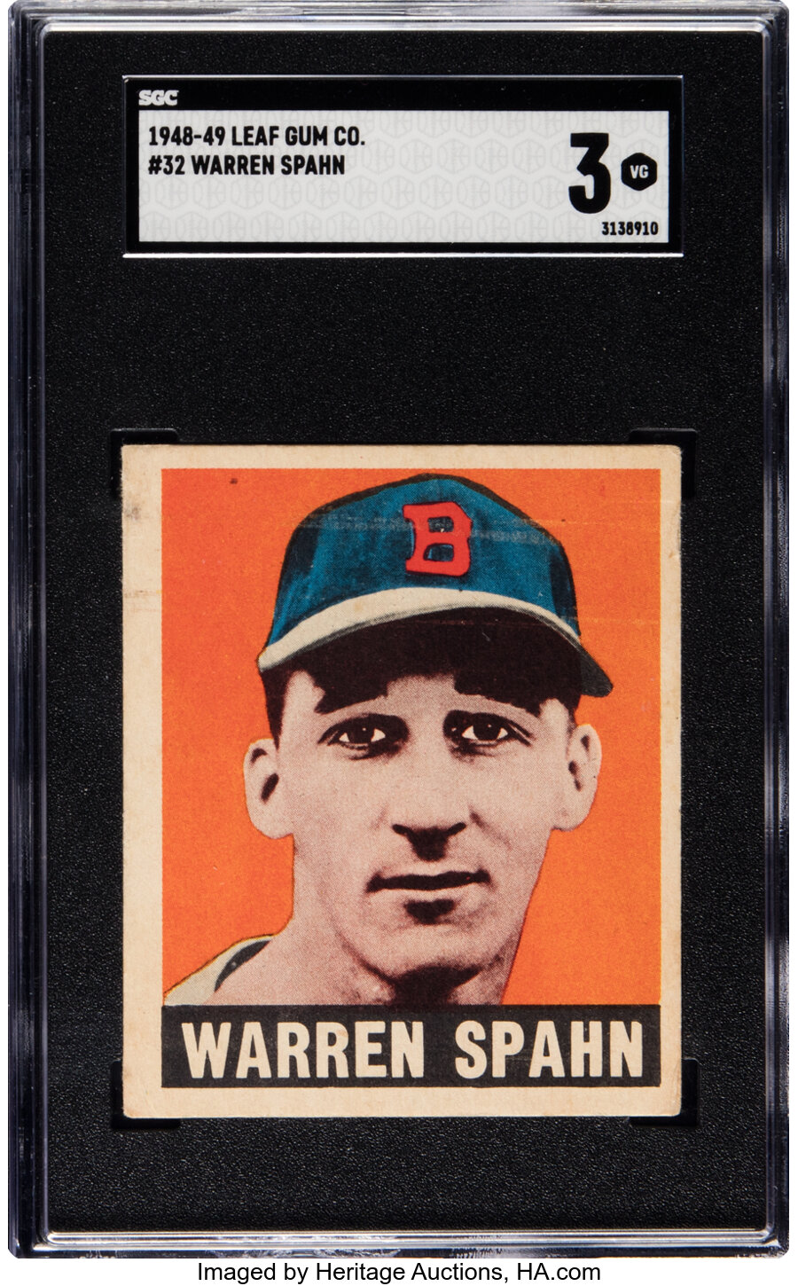 1948 Leaf Warren Spahn #32 SGC VG 3