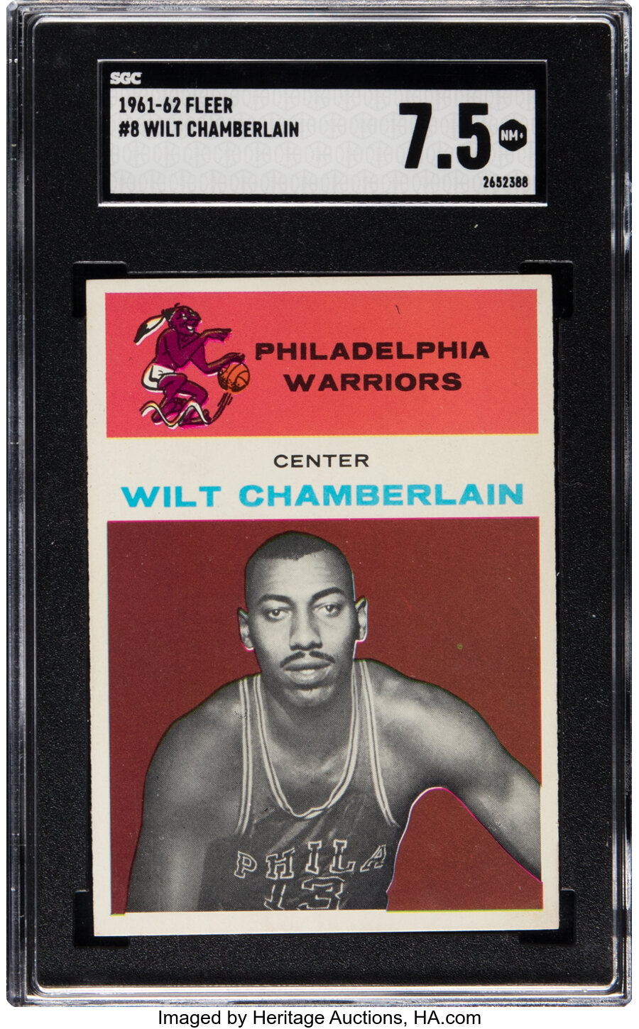 1961 Fleer Wilt Chamberlain Rookie #8 SGC NM+ 7.5