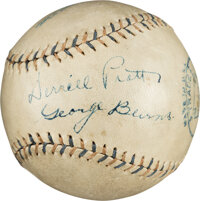 1922 Del Pratt & George Burns Dual-Signed Baseball