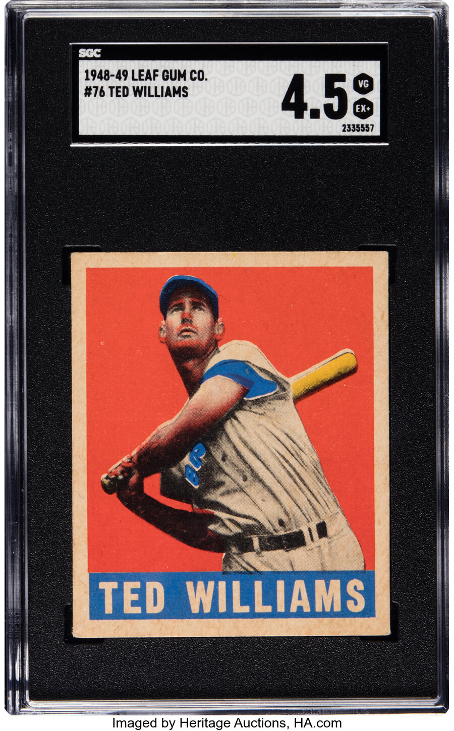 1948 Leaf Ted Williams #76 SGC VG/EX+ 4.5