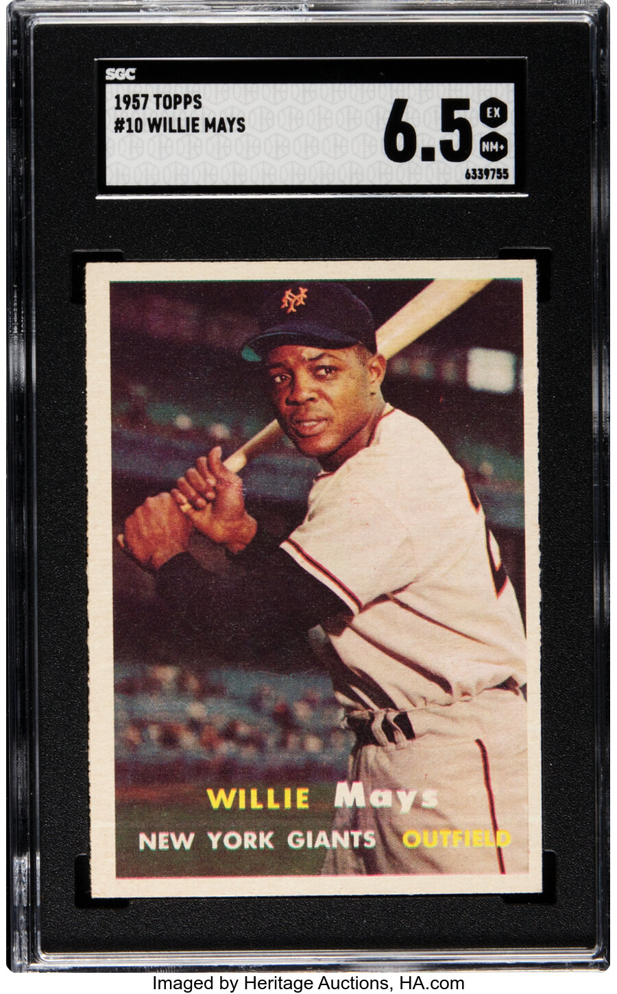 1957 Topps Willie Mays #10 SGC EX/NM+ 6.5