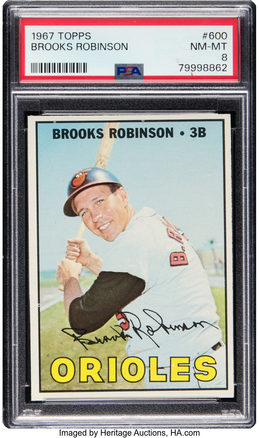 1967 Topps Brooks Robinson #600 PSA NM-MT 8