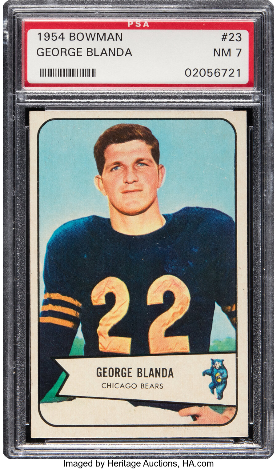 1954 Bowman George Blanda Rookie #23 PSA NM 7