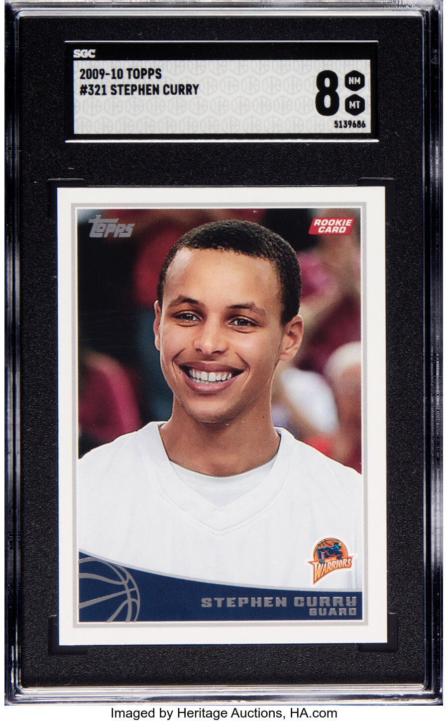 2009 Topps Stephen Curry #321 SGC NM/MT 8