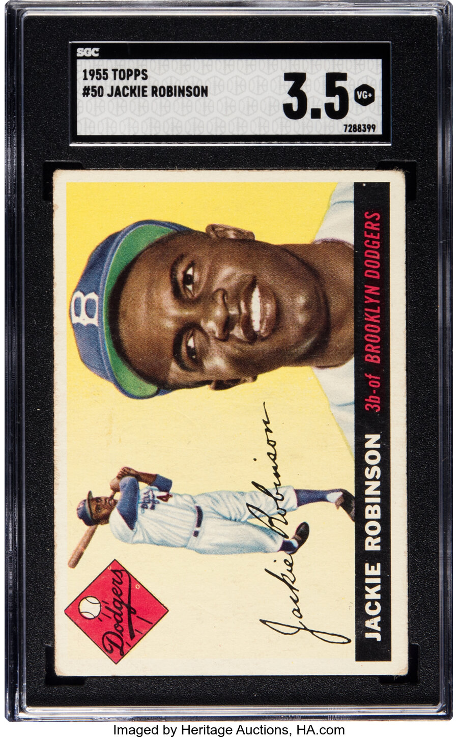 1955 Topps Jackie Robinson #50 SGC VG+ 3.5