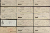 1960s Branch Rickey Signed Personal Checks, Lot of 15