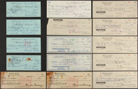 1960s Branch Rickey Signed Personal Checks, Lot of 15