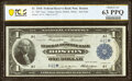 Fr. 708* $1 1918 Federal Reserve Bank Star Note PCGS Banknote Choice Unc 63 PPQ