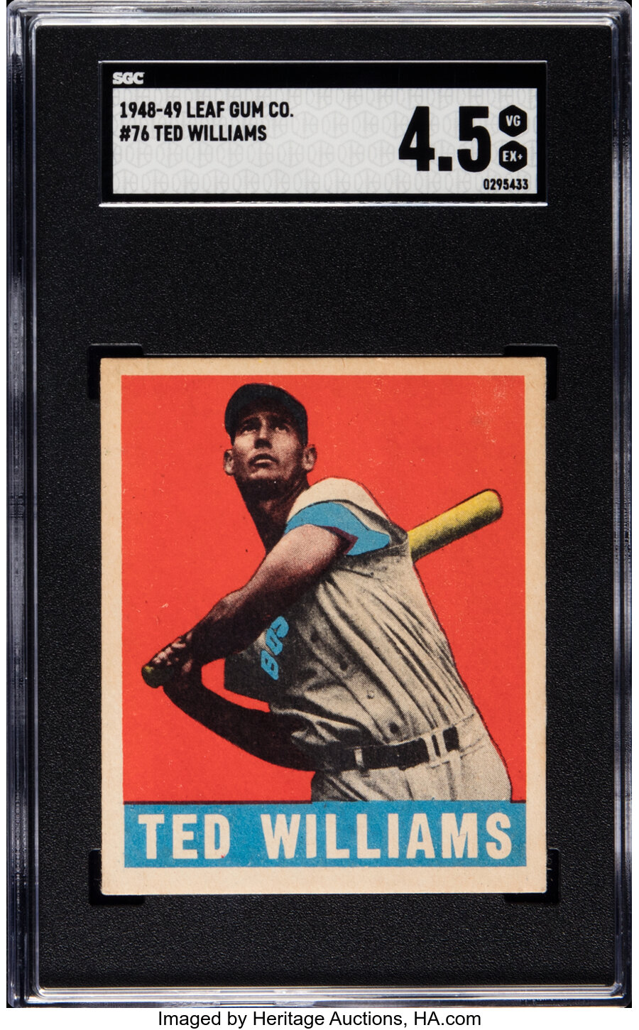 1948 Leaf Ted Williams #76 SGC VG/EX+ 4.5